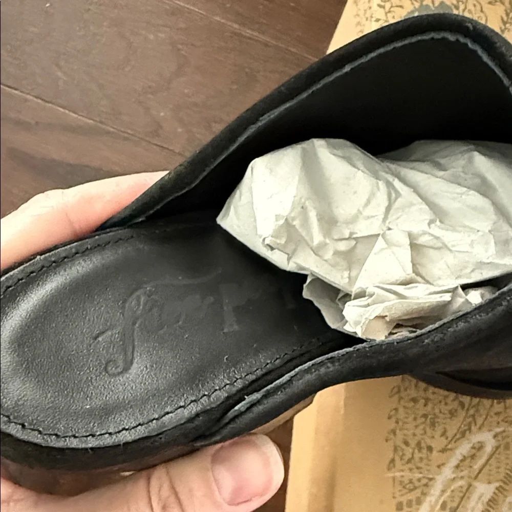 Free People Brayden Western Mule Black and Silver Mules Size 40 - Picture 6 of 10